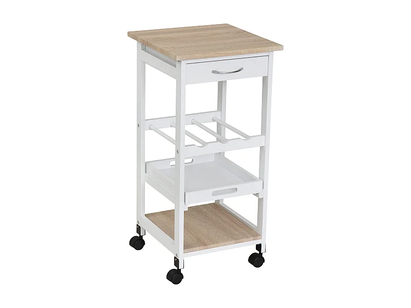 Carrito de cocina blanco 37x37x76 cm HOMCOM