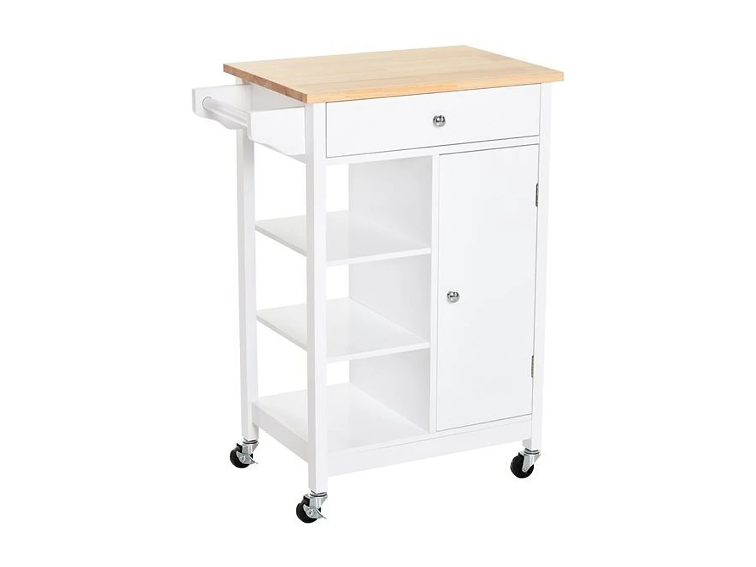 Carrito de cocina blanco 66x39.5x86.5 cm HOMCOM