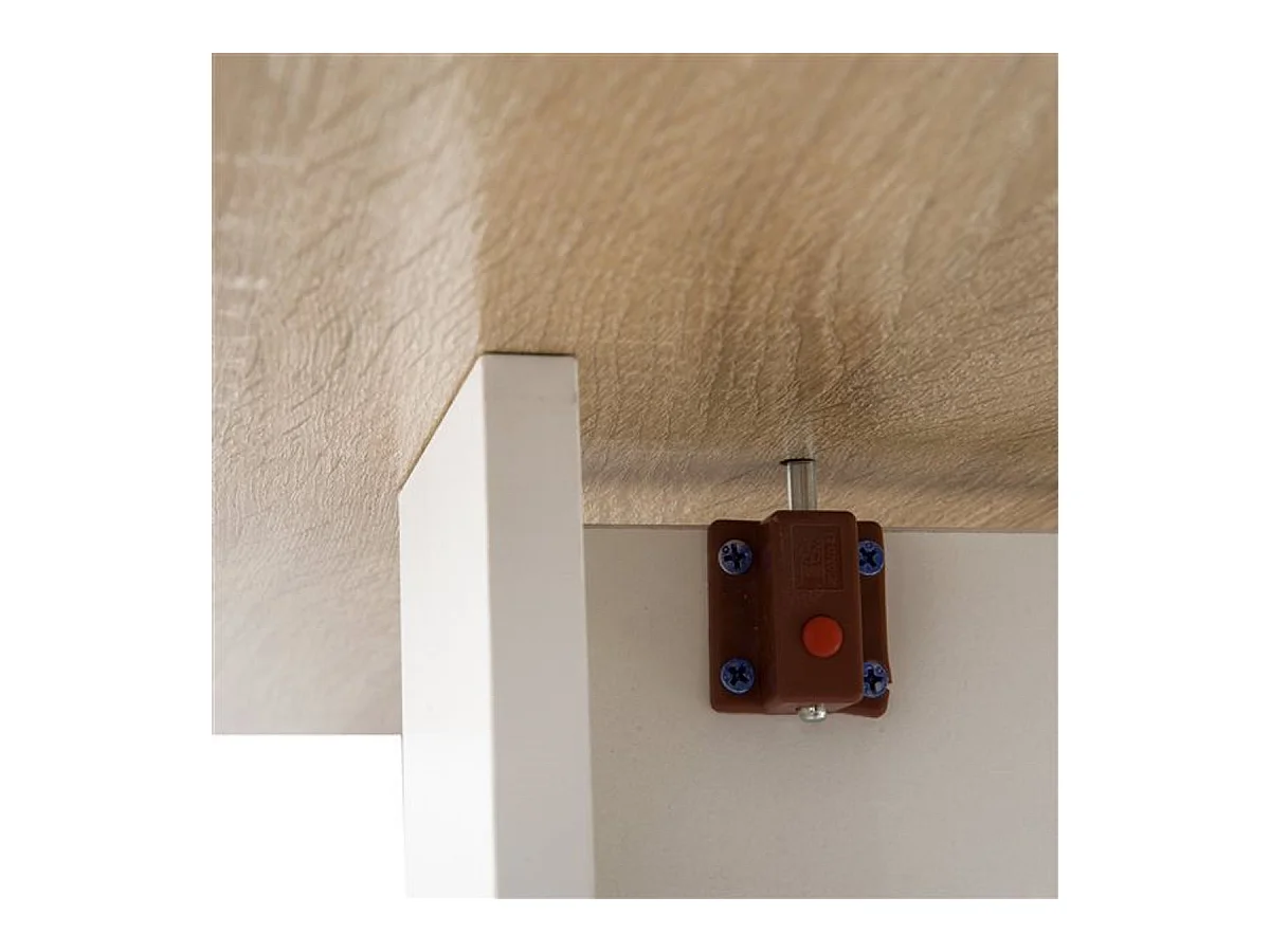 Mesa plegable cocina roble y blanco 103x76x73,5cm HOMCOM