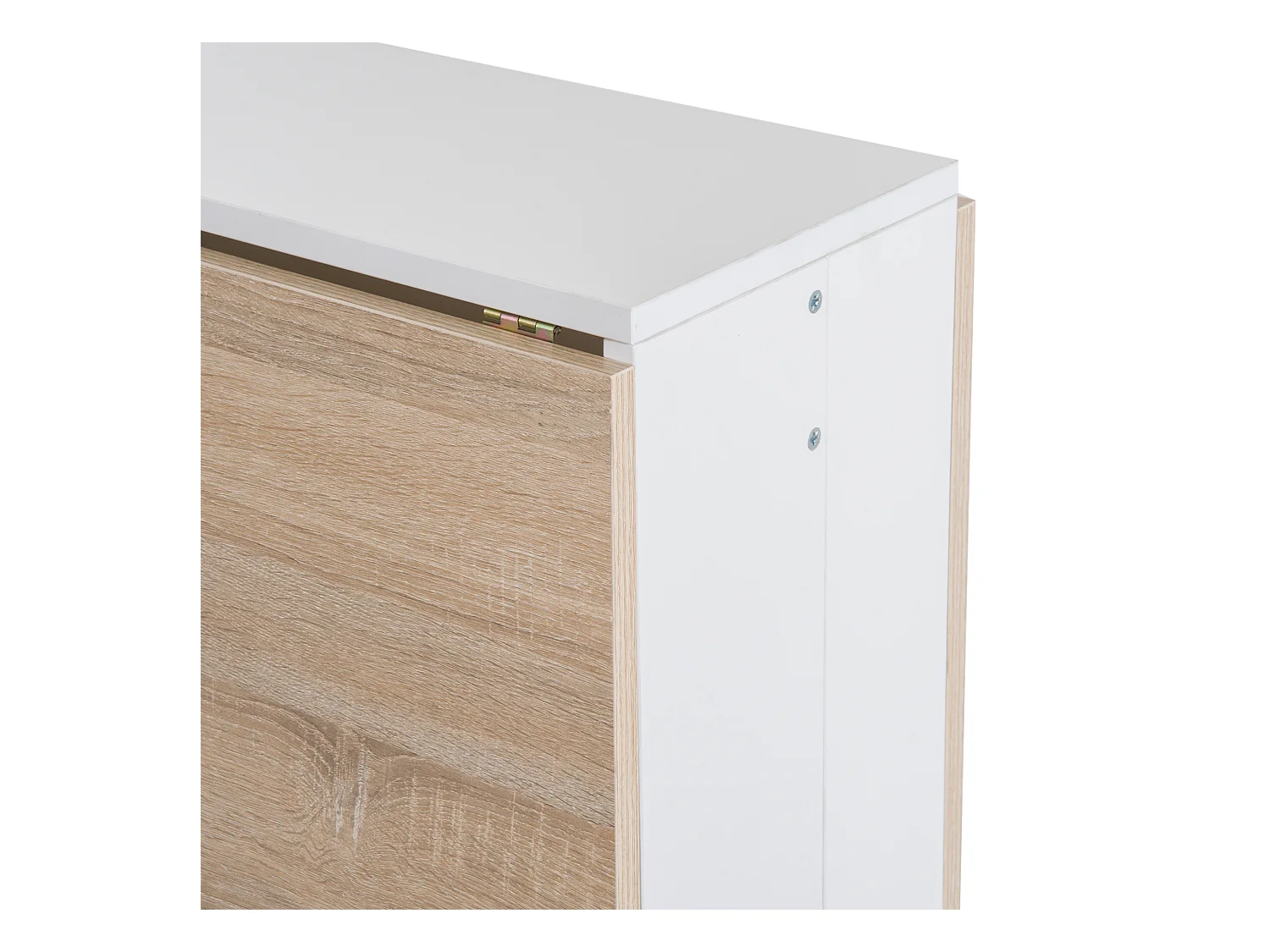 Mesa plegable cocina roble y blanco 103x76x73,5cm HOMCOM