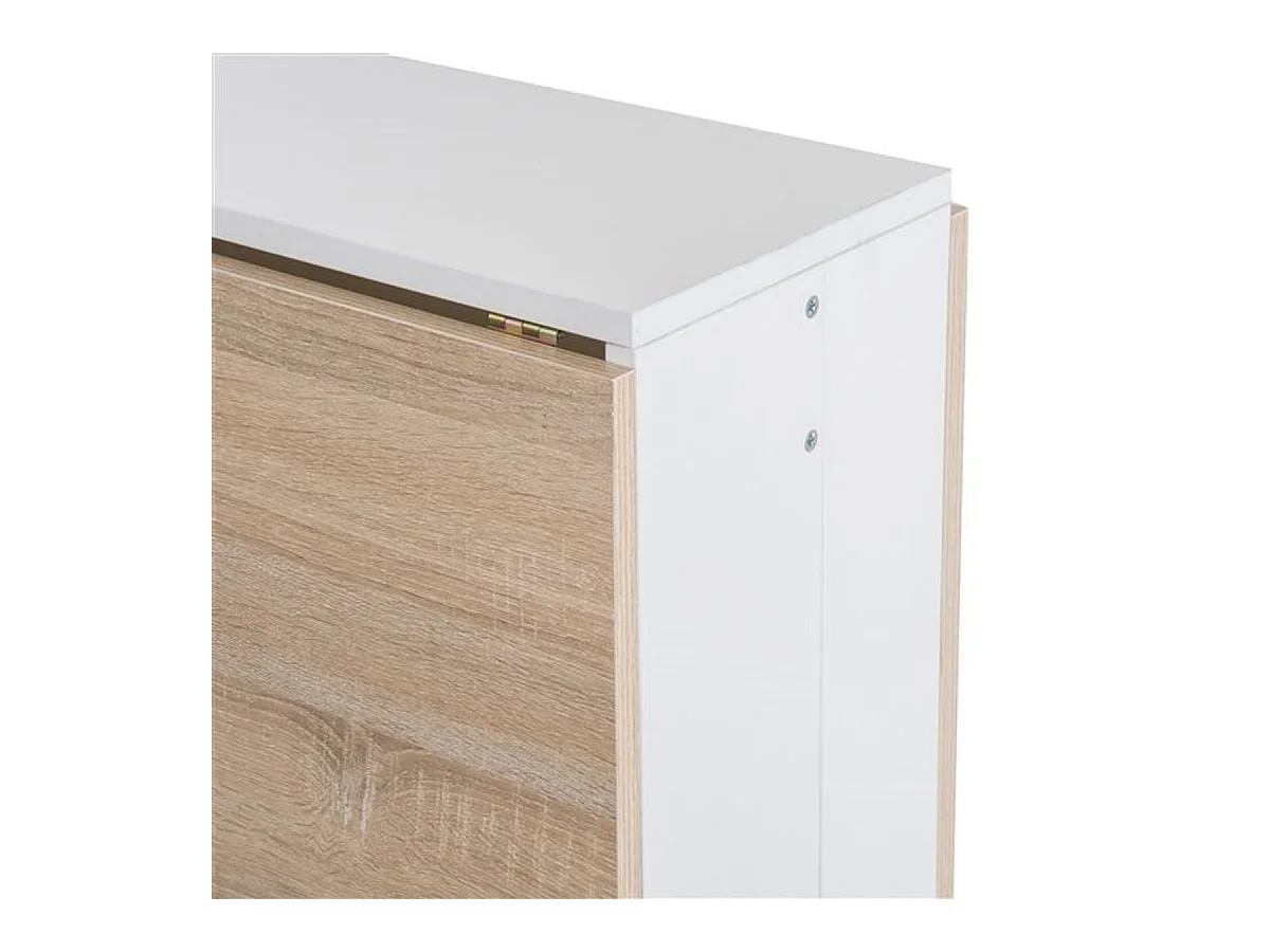 Mesa plegable cocina roble y blanco 103x76x73,5cm HOMCOM
