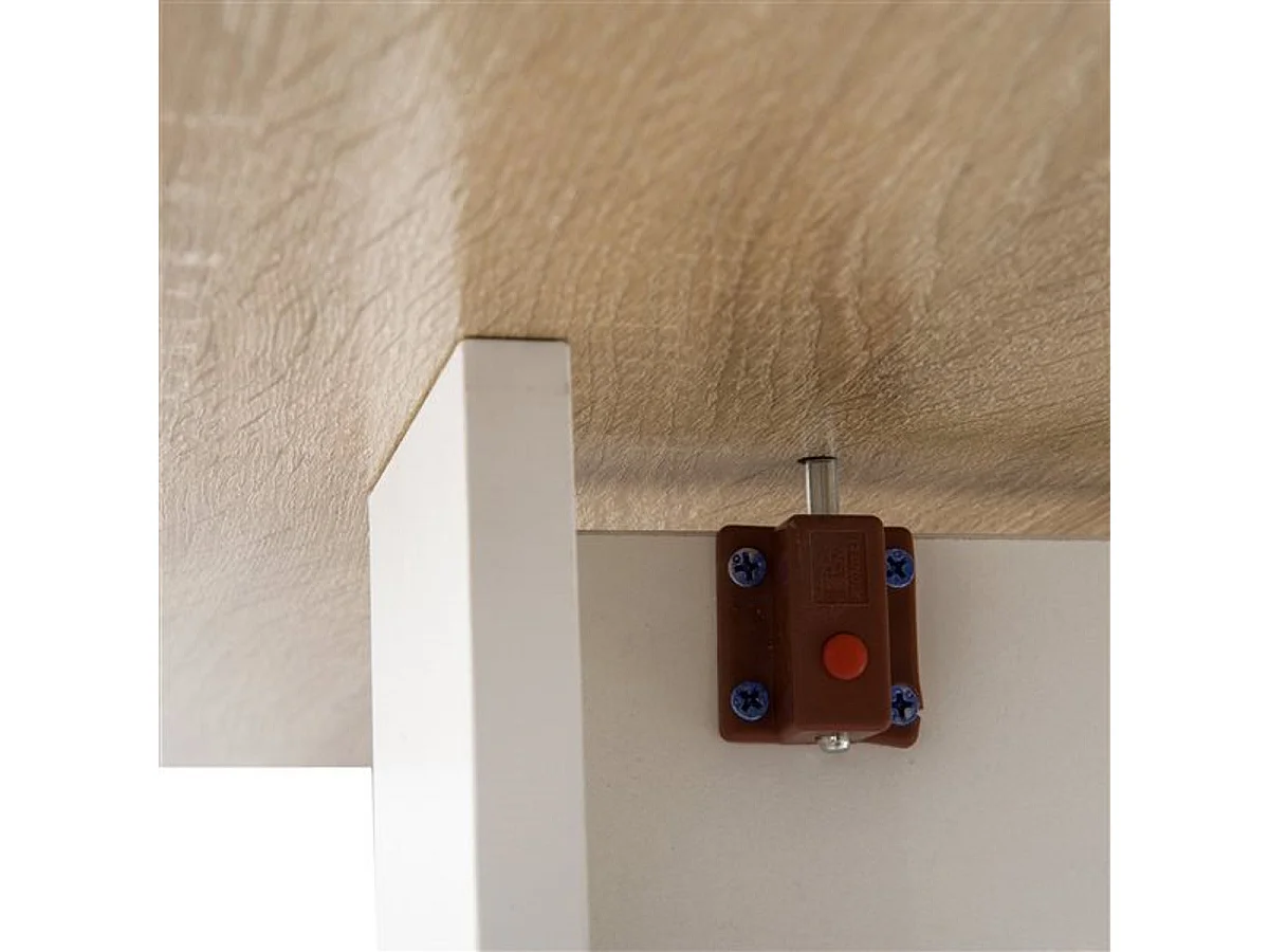 Mesa plegable cocina roble y blanco 103x76x73,5cm HOMCOM