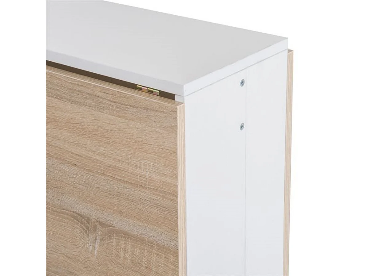 Mesa plegable cocina roble y blanco 103x76x73,5cm HOMCOM