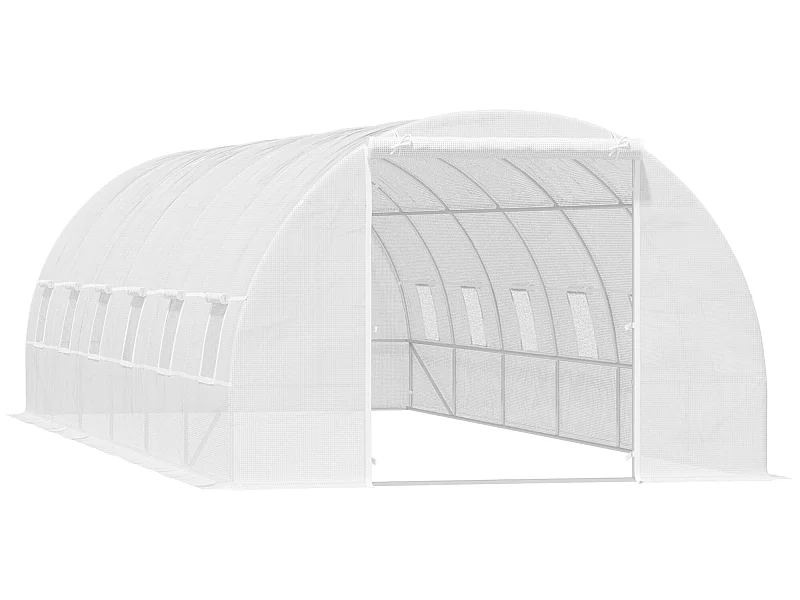 Invernadero de jardín blanco 800x300x200 cm Outsunny