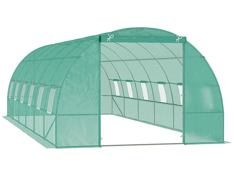 Invernadero de jardín verde 800x300x200 cm Outsunny