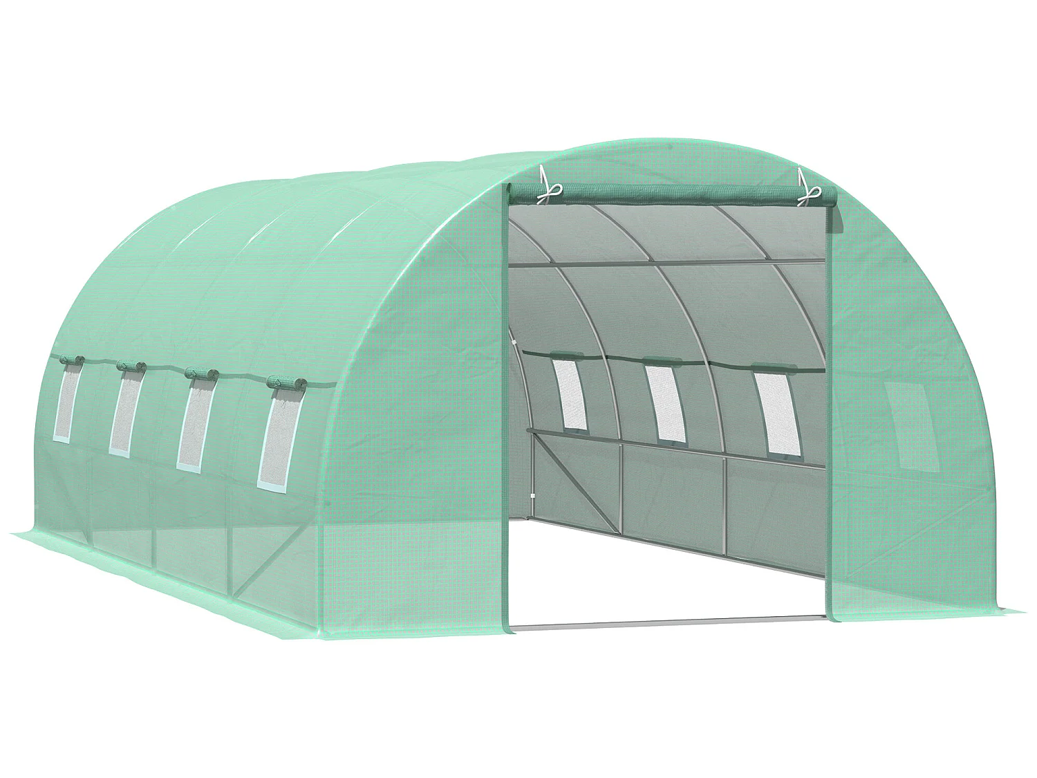 Invernadero verde oscuro 590x300x200 cm Outsunny