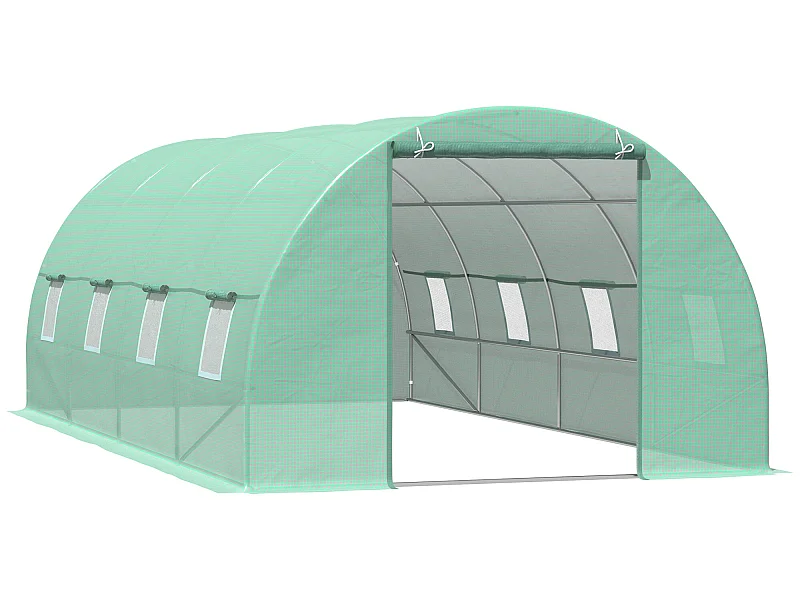 Invernadero verde oscuro 590x300x200 cm Outsunny