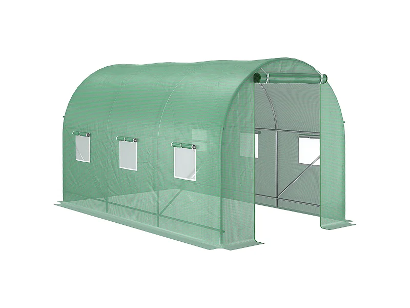 Invernadero de jardín verde 350x200x200 cm Outsunny