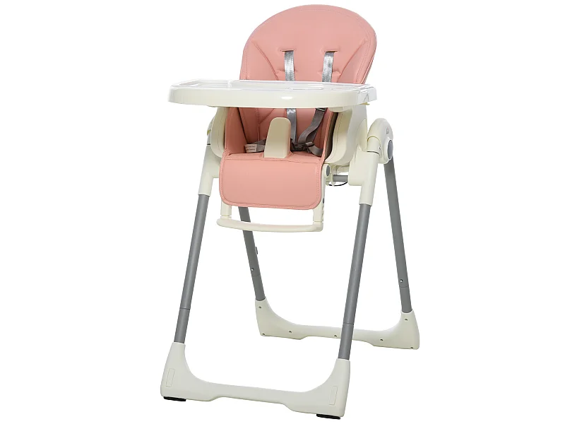 Trona para bebé rosa 55 x 80 x 104 cm HOMCOM