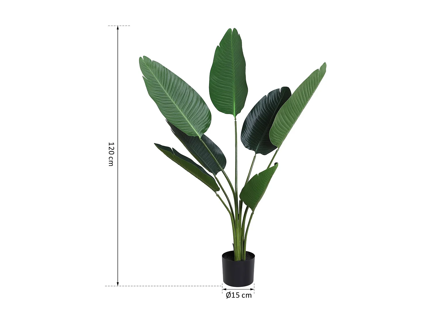 Planta artificial verde ø15x120 cm Outsunny