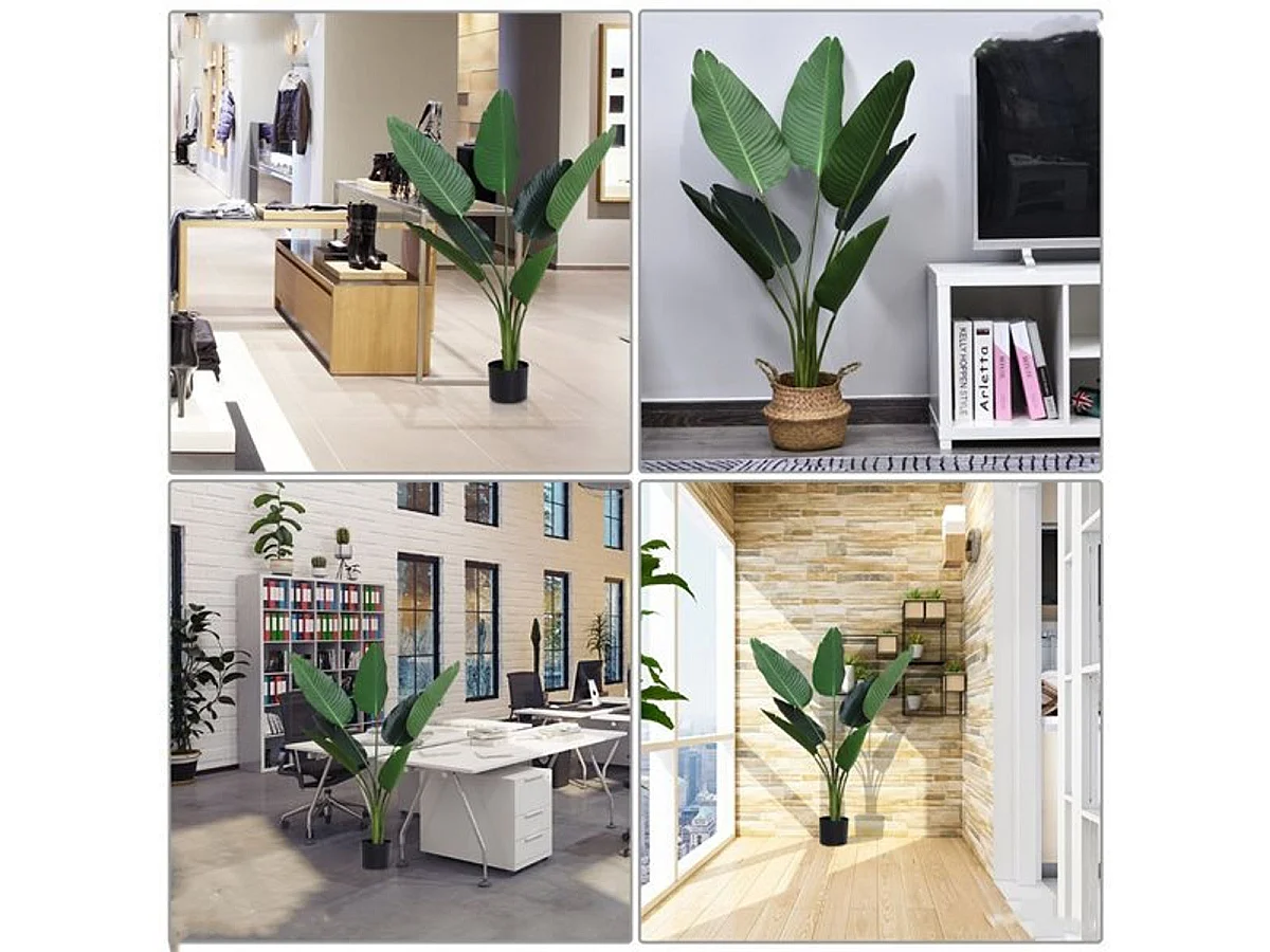 Planta artificial verde ø15x120 cm Outsunny