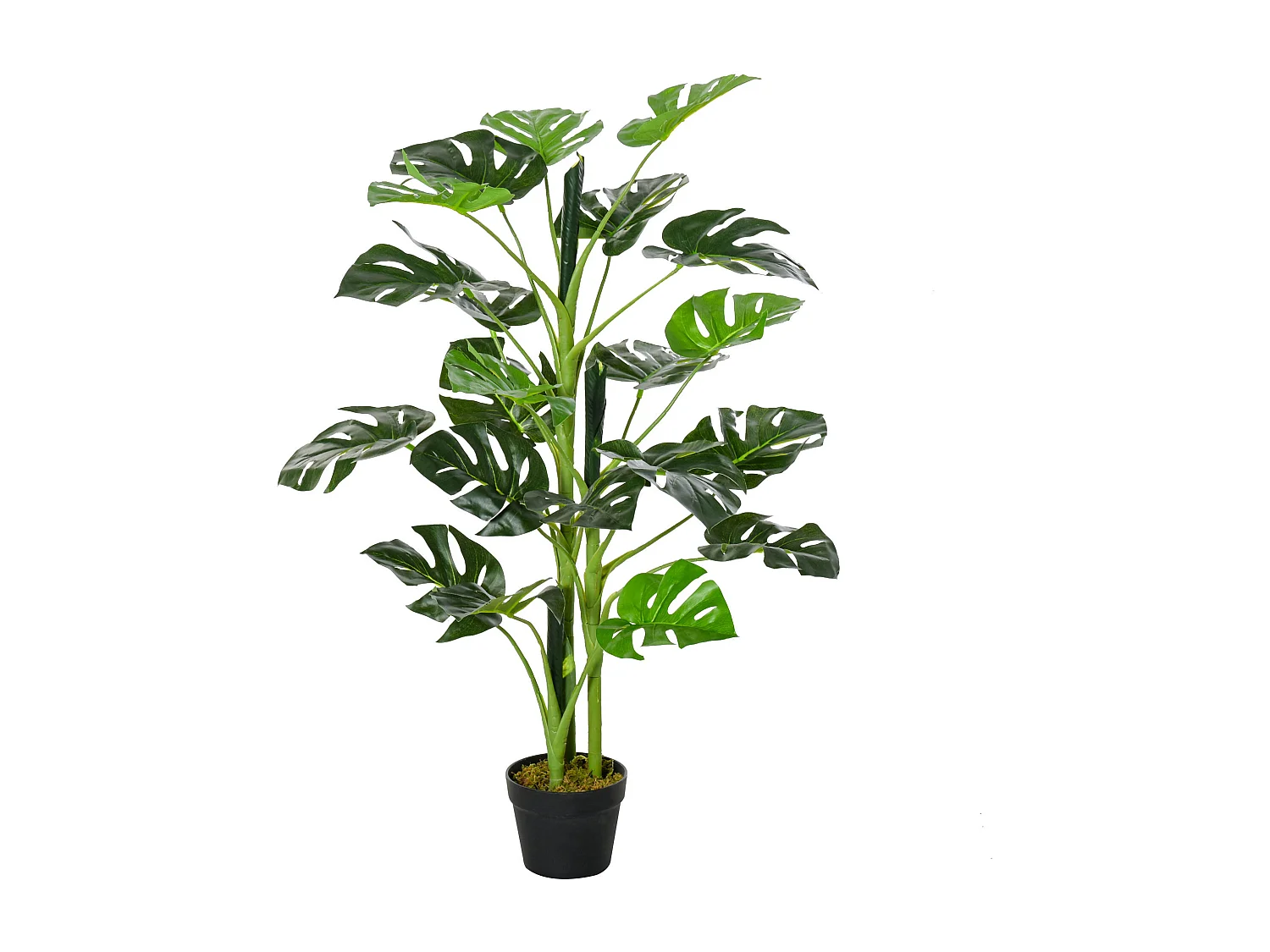Planta monstera artificial verde 16x16x100 cm Outsunny