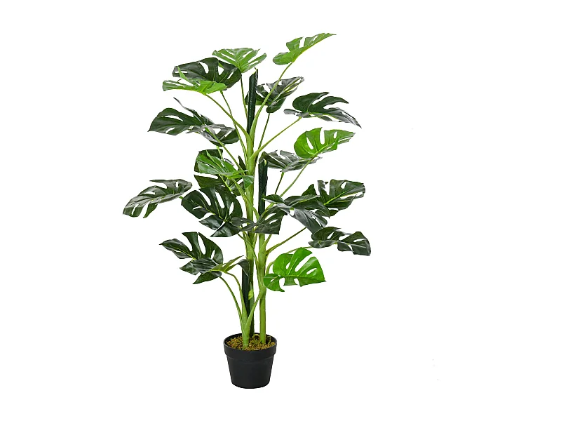 Planta monstera artificial verde 16x16x100 cm Outsunny