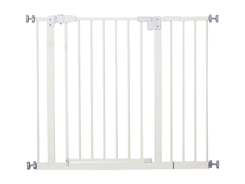 Barrera de seguridad para mascotas blanco 97.5x4x76.2 cm PawHut