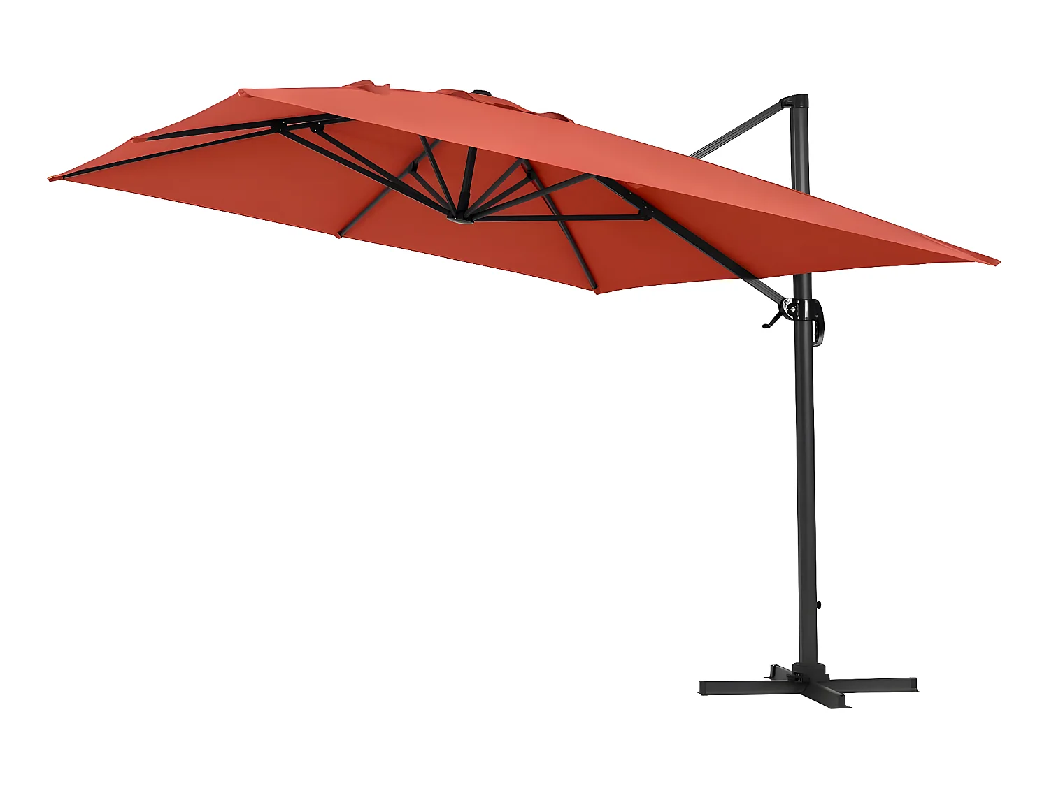 Ampelschirm "Sun 4" - 3 x 4 m - Rot
