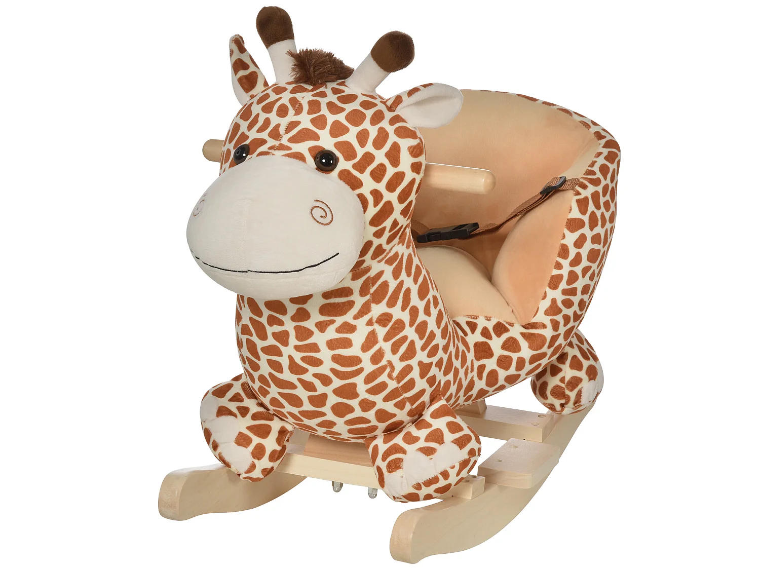 Caballito balancín marrón 60x33x45cm HOMCOM