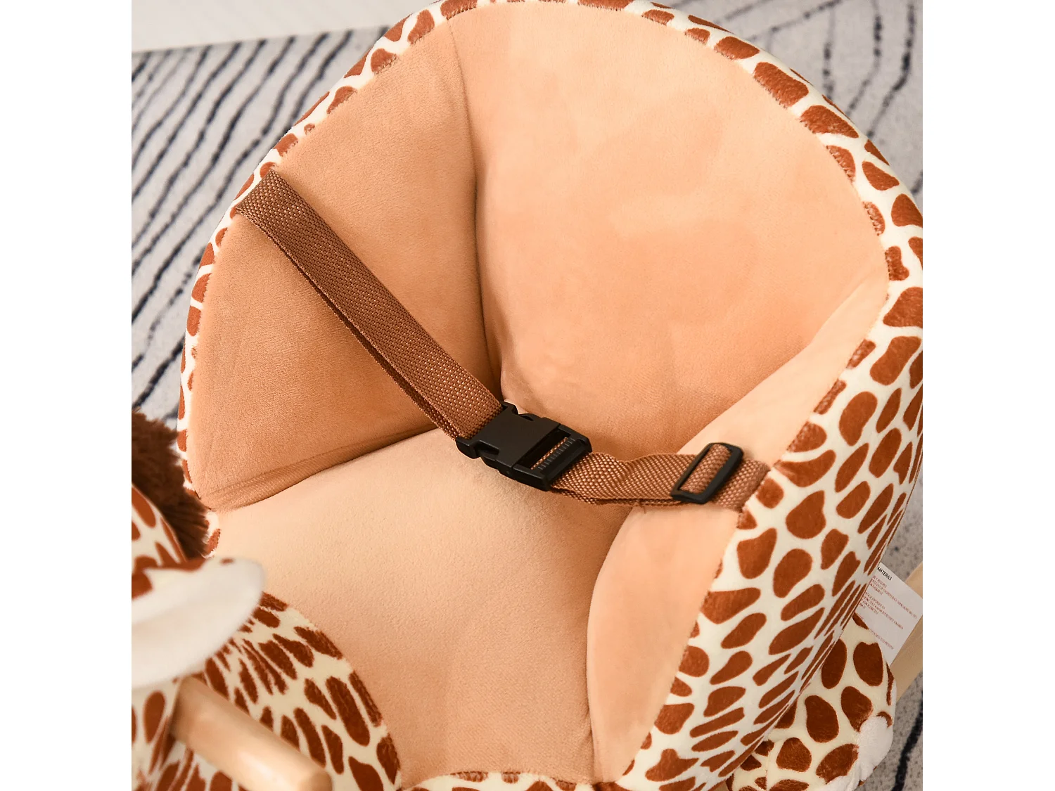 Caballito balancín marrón 60x33x45cm HOMCOM