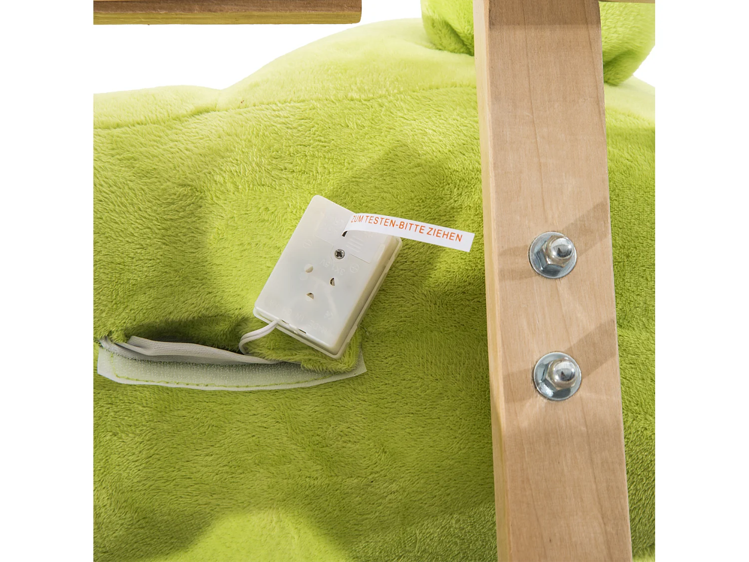 Caballito balancín verde 60x33x45cm HOMCOM