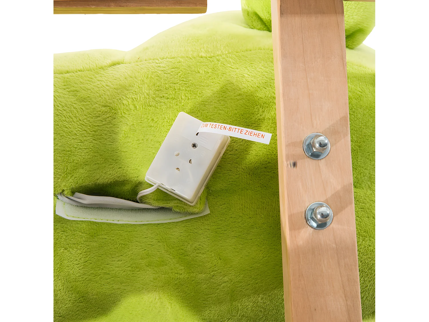 Caballito balancín verde 60x33x45cm HOMCOM