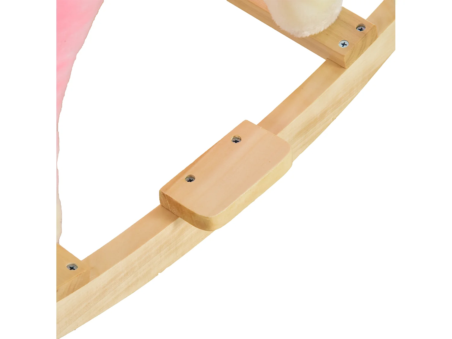 Caballo balancín para niños rosa 65x32.5x61 cm HOMCOM