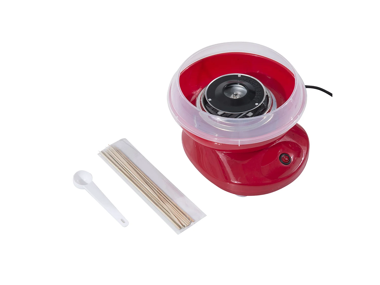 Máquinas de algodón de azúcar rojo 27x26x18cm HOMCOM