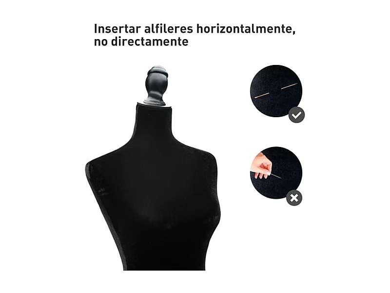 Maniquí femenino de costura negro 36x0x168 cm HOMCOM