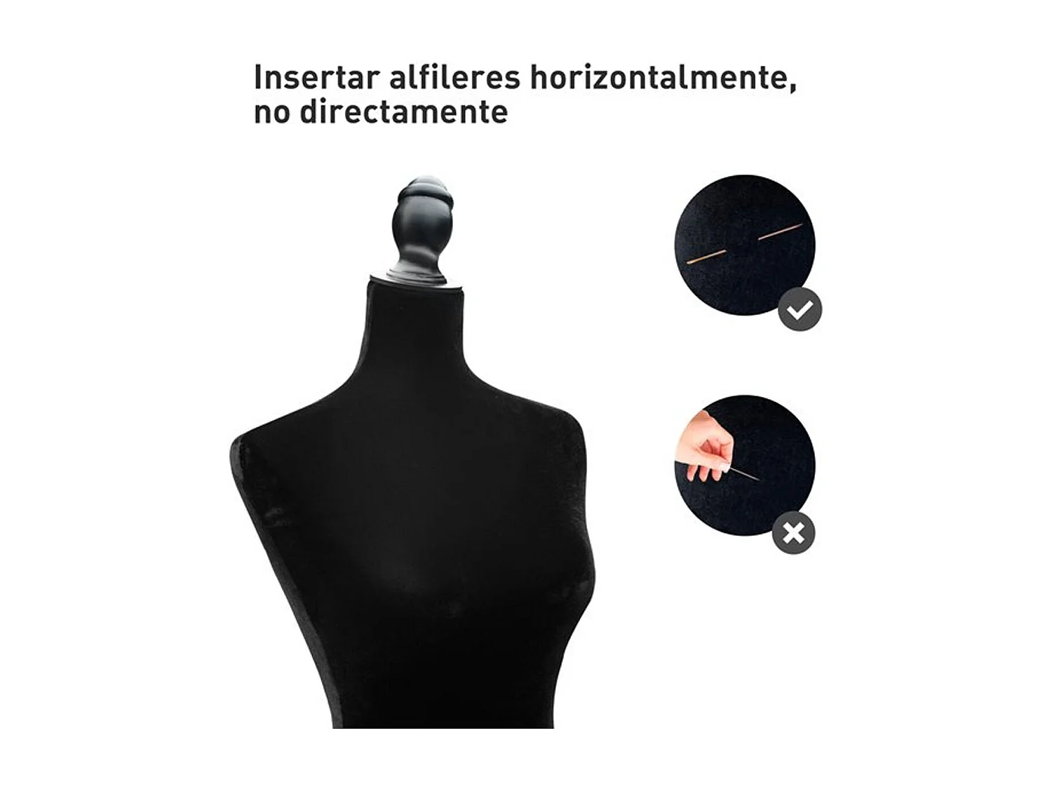 Maniquí femenino de costura negro 36x0x168 cm HOMCOM