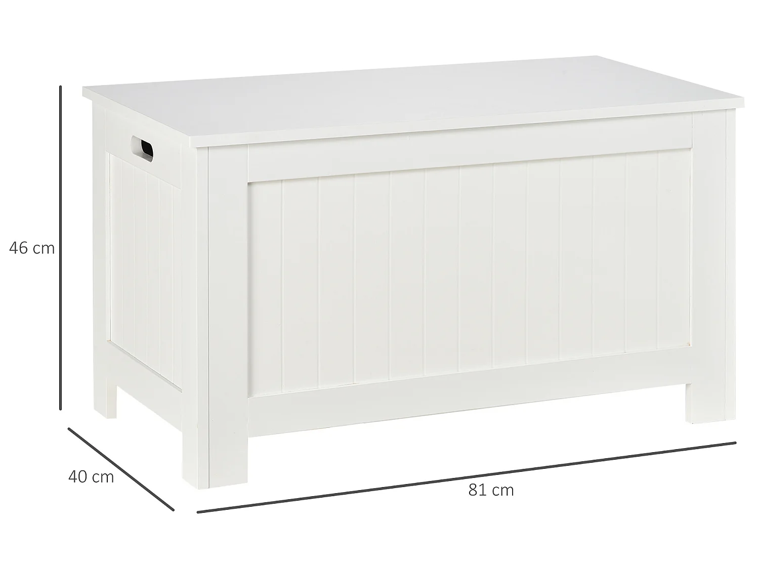 Otomana de almacenaje blanco 81x40x46cm HOMCOM