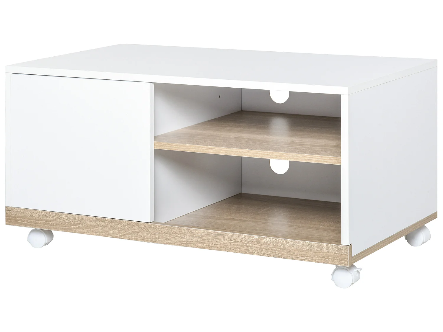 Mesa de tv blanco 80x45x39.5 cm HOMCOM
