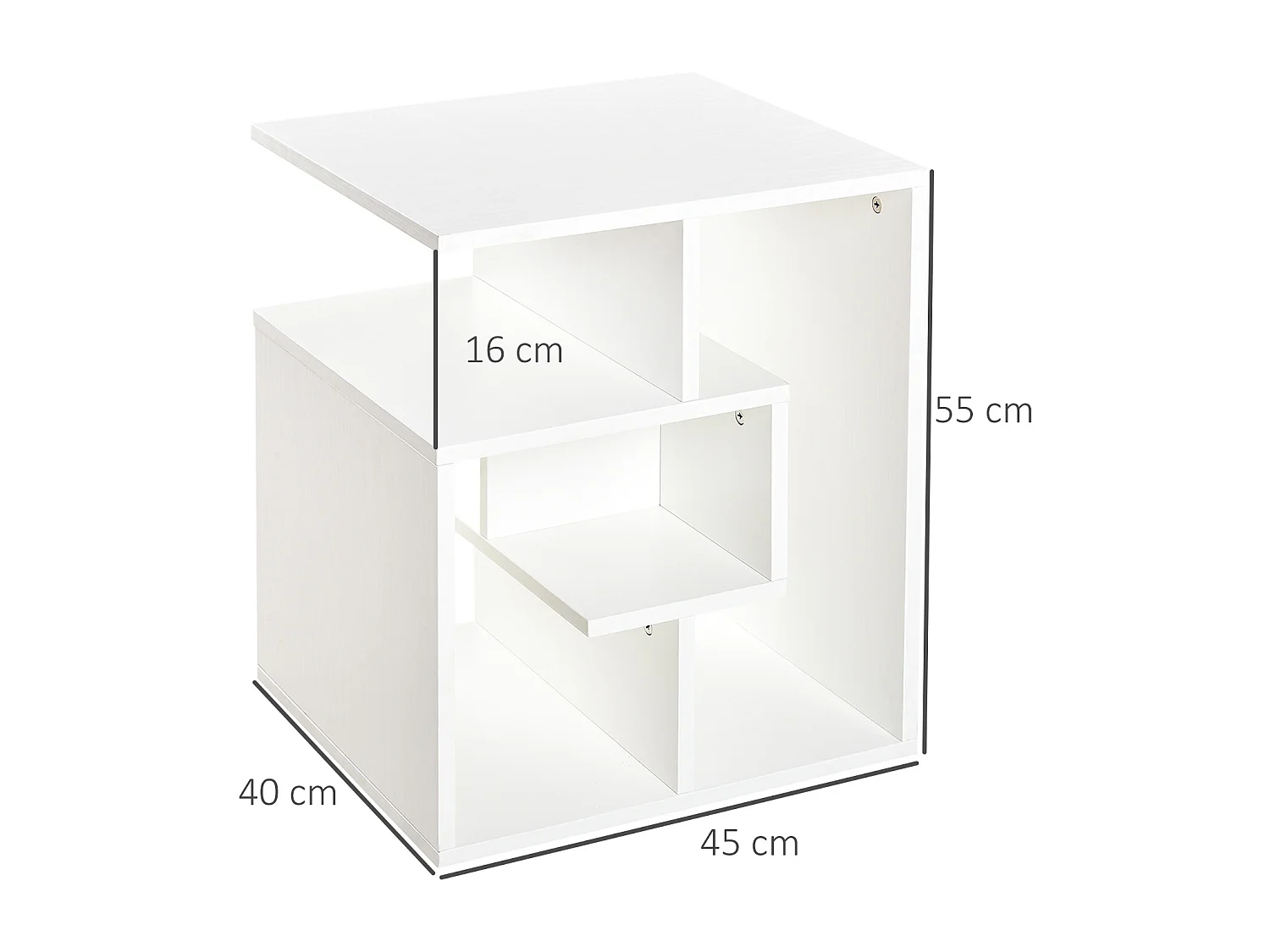 Mesilla de centro blanco 45x40x55cm HOMCOM
