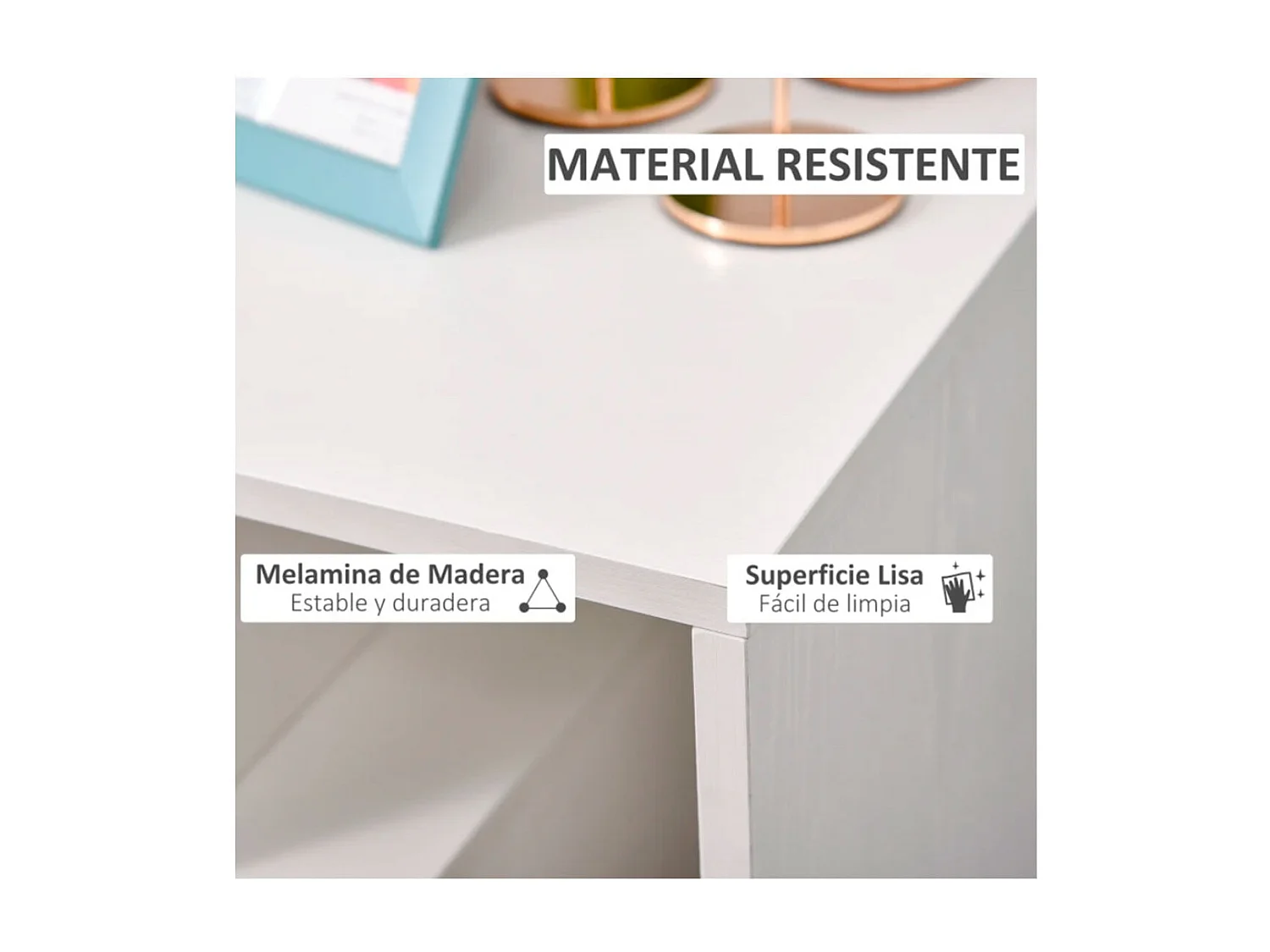 Mesilla de centro blanco 45x40x55cm HOMCOM