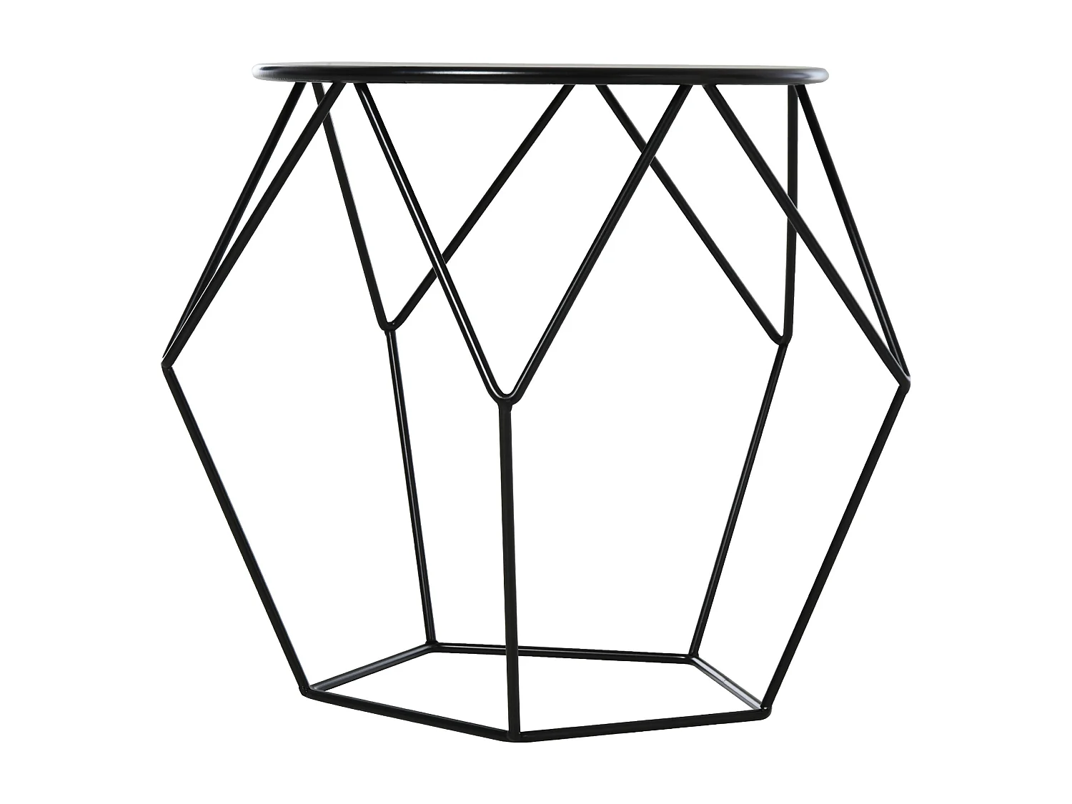 Mesa de centro metálica negro 51x51x44cm HOMCOM