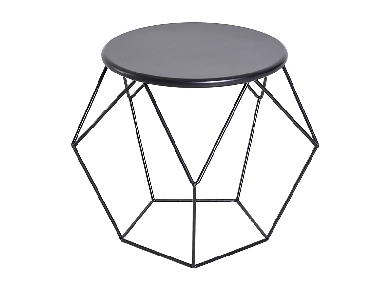 Mesa de centro metálica negro 51x51x44cm HOMCOM