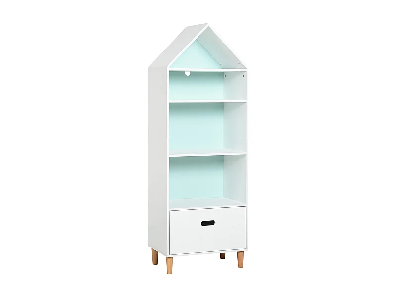 Estantería infantil blanco 50 x 30 x 142 cm HOMCOM