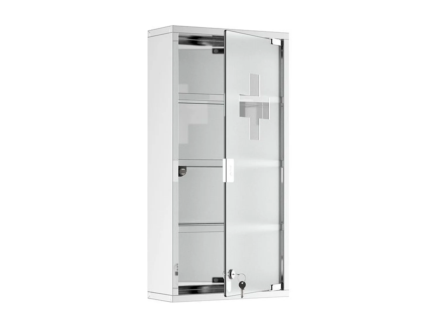 Armario de botiquín plateado 30x12x60 cm HOMCOM