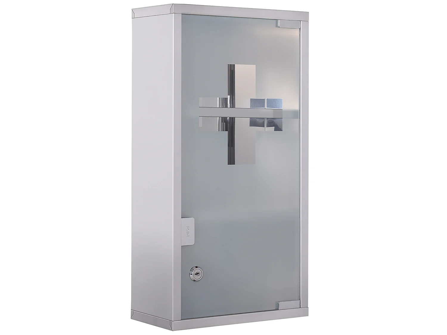 Armario de medicinas plateado 25x12x48cm HOMCOM