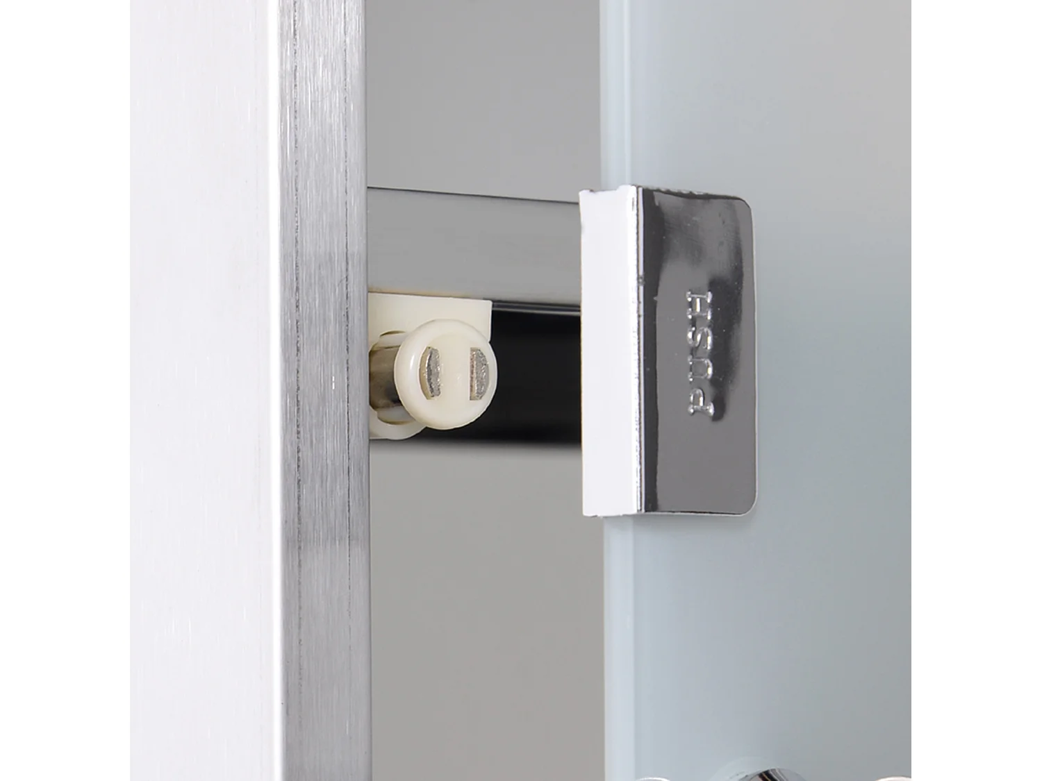 Armario de medicinas plateado 25x12x48cm HOMCOM