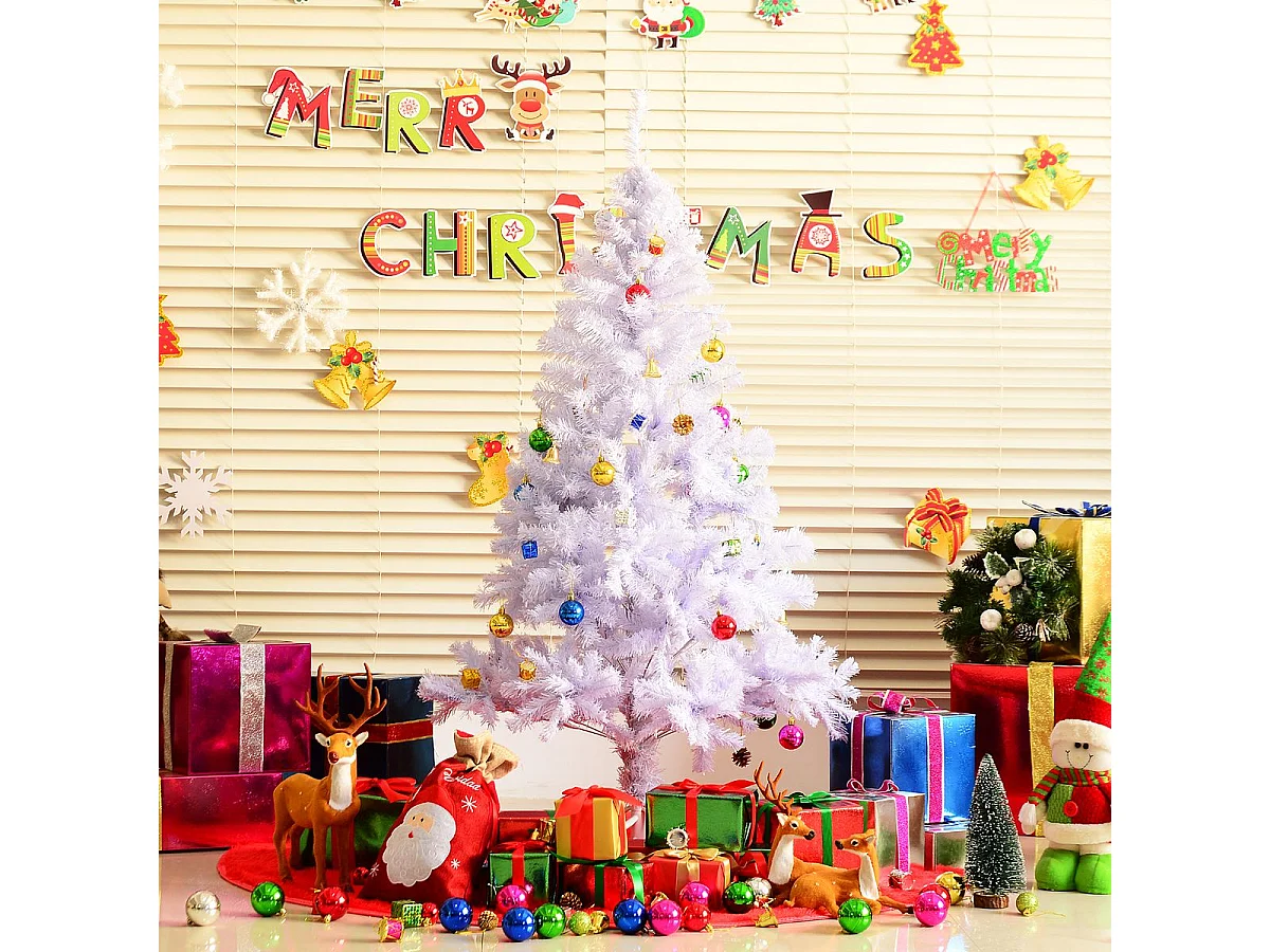 Árbol de navidad blanco 85x85x150 cm HOMCOM