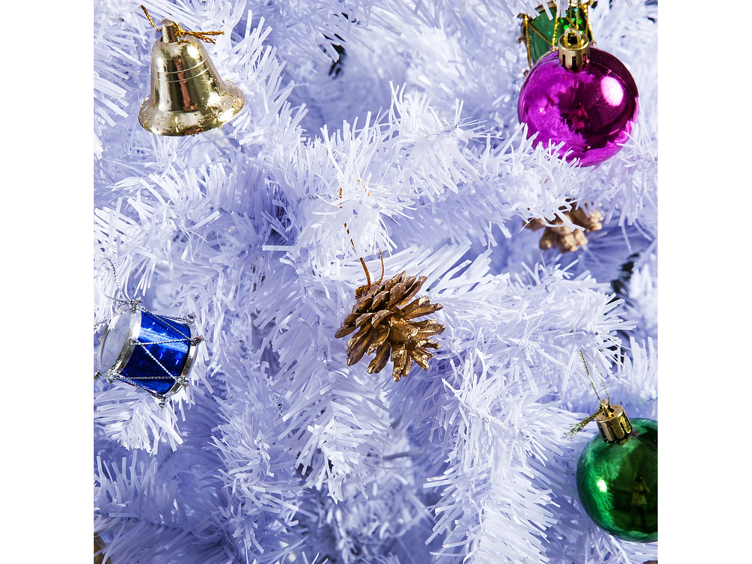 Árbol de navidad blanco 85x85x150 cm HOMCOM