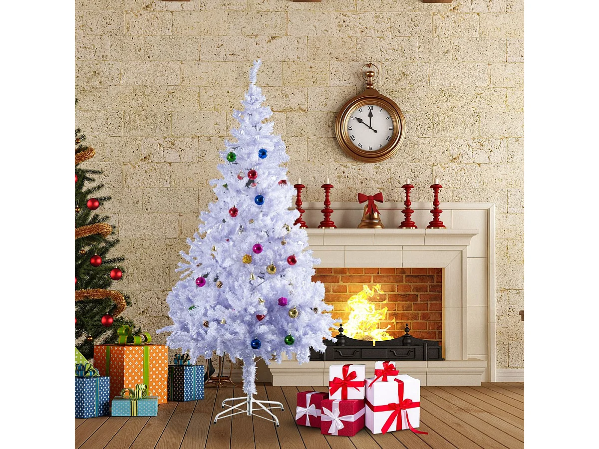 Árbol de navidad blanco 85x85x150 cm HOMCOM
