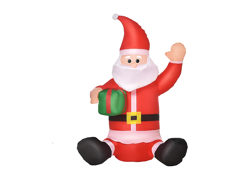 Papá noel hinchable rojo 70x50x120cm HOMCOM