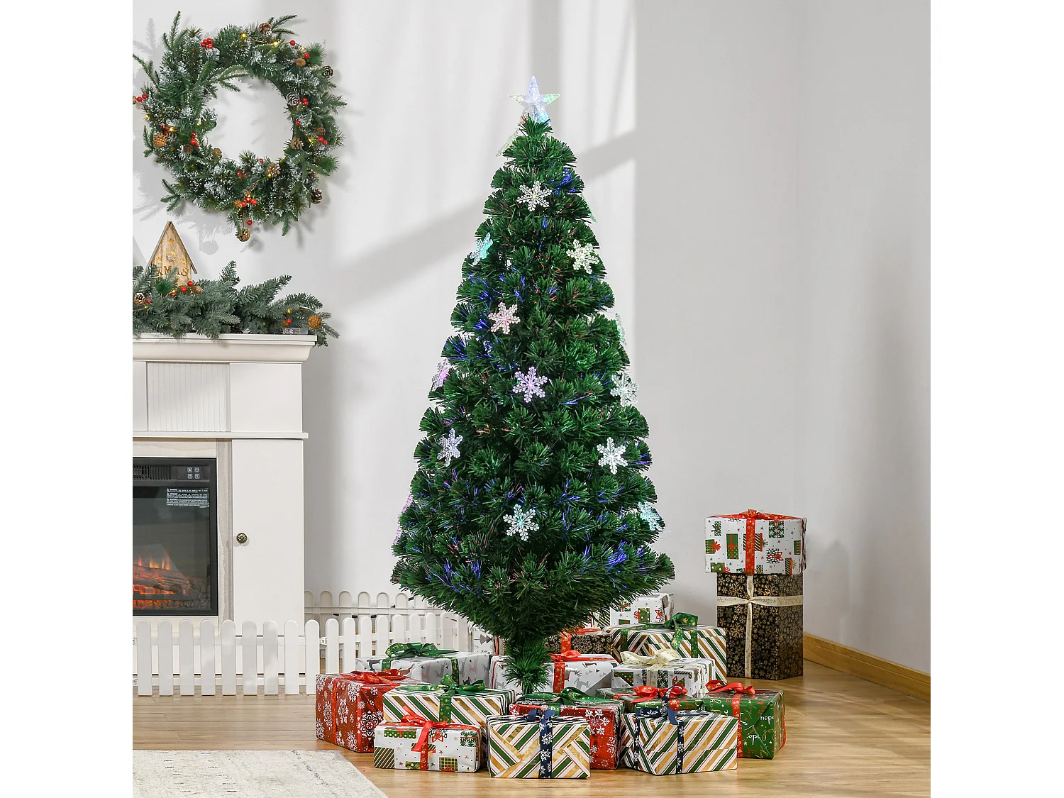 Árbol de navidad verde ø60x150 cm HOMCOM