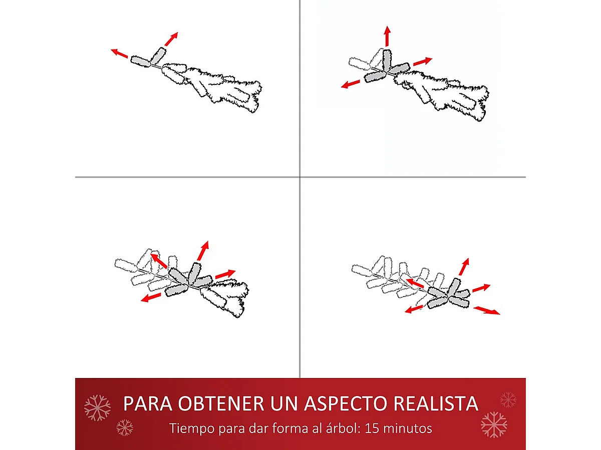 Árbol de navidad verde ø60x150 cm HOMCOM