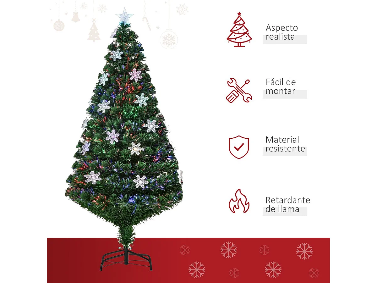Árbol de navidad verde ø60x150 cm HOMCOM