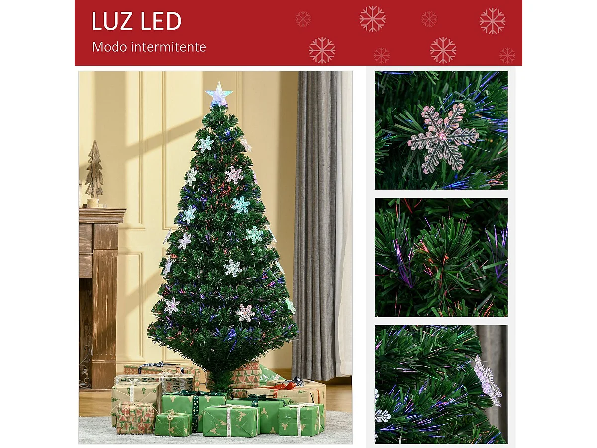 Árbol de navidad verde ø60x150 cm HOMCOM