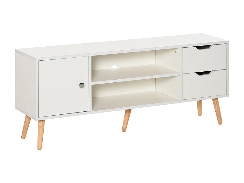 Mueble de tv blanco 120x28x44 cm HOMCOM