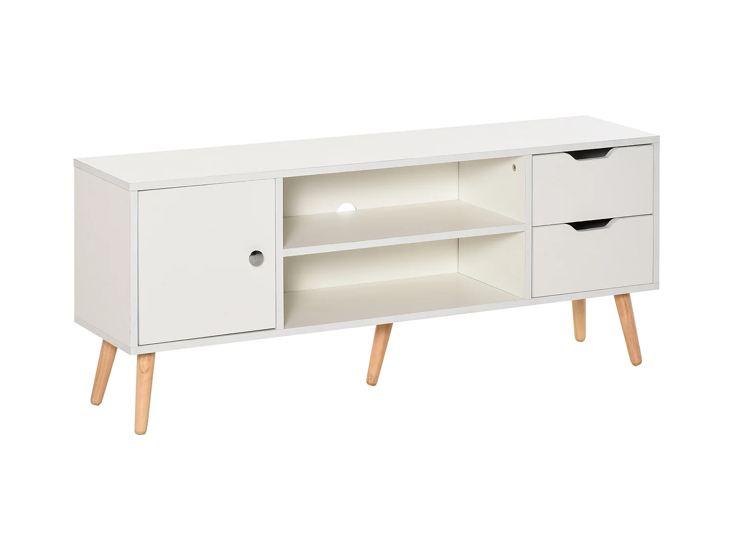Mueble de tv blanco 120x28x44 cm HOMCOM