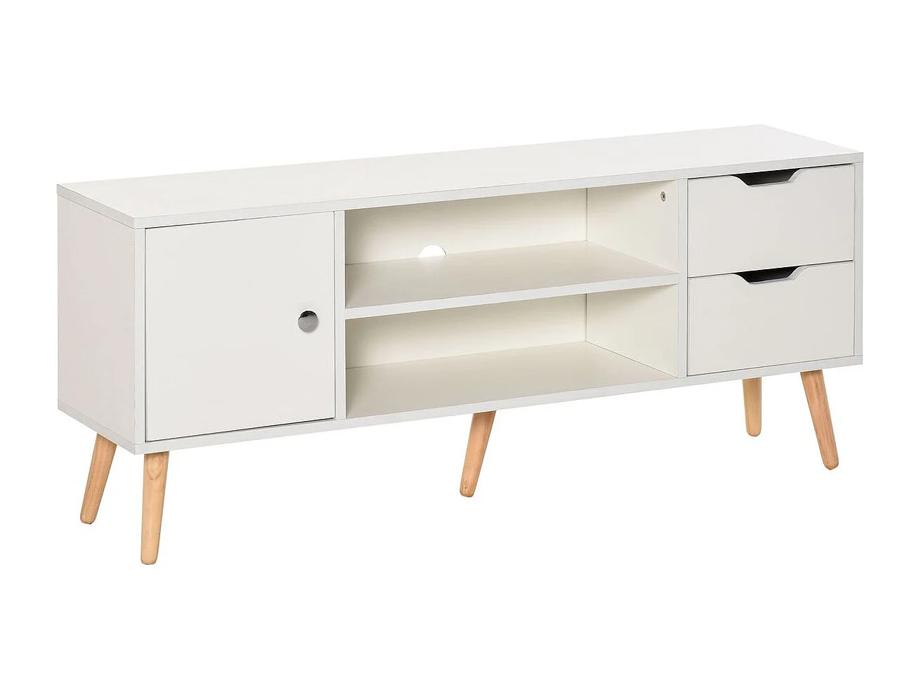 Mueble de tv blanco 120x28x44 cm HOMCOM