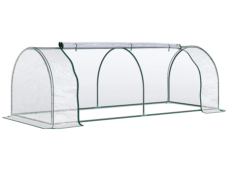 Invernadero caseta transparente 250x100x80 cm Outsunny