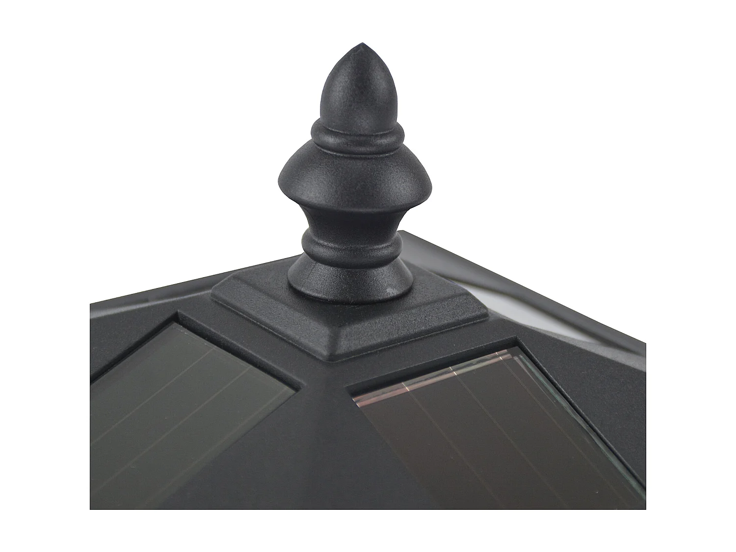 Farol solar de jardín negro 15x15x120cm Outsunny